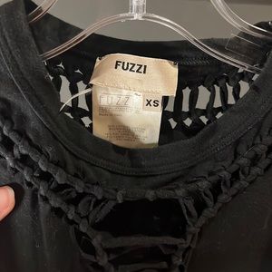 Fuzzi black jersey dress